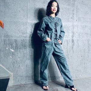 NWT Zara Relaxed Cotton & Linen Romper, S